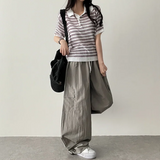 Roa Baslock Nylon Cargo Wide Pants