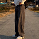 Basic Washing Wide Denim Pants - 4COLOR