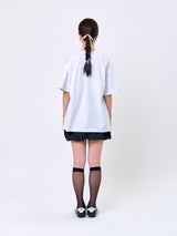 マッドハッターTシャツ (リラックスフィット)_ホワイトメランジ