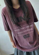 Steady Number Pigment Oversized T-Shirt 3color