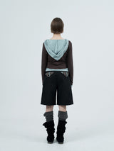 check pocket half carpenter pants