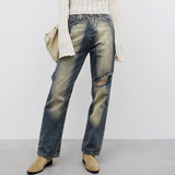 [NONCODE] Ponyan Washing Damage Pants