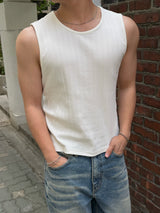 Cropped Ribbed Sleeveless