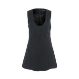 Wool button mini dress 001