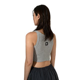 BLACK TAPE VOLUME BRA TOP - GREY