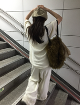 ロックルーズフィットハーフ半袖ニット(2c)