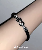 S.STEEL Starlight Knot Leather Bracelet