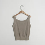 (Z-T-6511)BASIC SQUARE SLEEVELESS KNIT