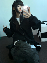 2ウェイ🤎 ハーディービッグフーディージップアップ🤎🩶🖤3カラー