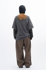 Lou ピグメントカモレイヤードロングスリーブTシャツ