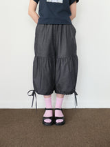 shirring bermuda denim pants