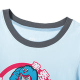 フューチャーフレンドスリムフィットTシャツ スカイブルー