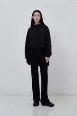 KIRSH PLAIN INCISION WOVEN WINDBREAKER - BLACK 