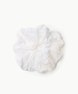 Lace Big Scrunchie - White