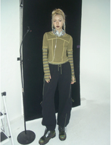 Chemical Girls Striped two-way long-sleeved T-shirt
