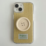 ウッデンボタンスマホグリップ