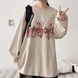 リンド クラック レタリング ロングスリーブ Tシャツ(4 colors) H&L