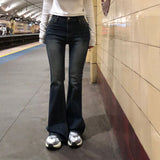[BELLIDE MADE] Back pocket, low-rise flared denim pants