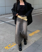 Suede big belt