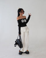 09トラックオフショルダーTシャツ