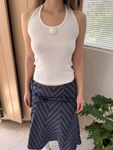 zigzag pattern midi skirt 