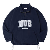 Huke x Nus. ハーフジップアップ（NAVY）