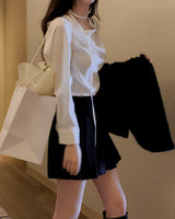 Saret Drapre Tie Blouse