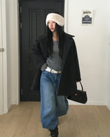 [ORIGINAL] HOLES HIGH NECK MEDIUM COAT