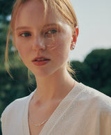 [925 silver] Deux.silver.99 / peanuts song earring (silver)