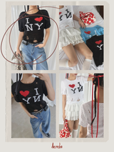 アイラブヴィンテージ半袖ニット Tシャツ