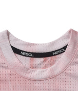 (W) エア ベント タイダイ レーシング ドット シンボル クロップ Tシャツ (Pink)