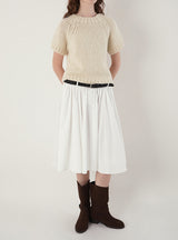 Button midi skirt