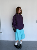 サイドボタンミディスカート