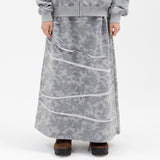 Twister Damage Sweat Long Skirt - Flower Grey