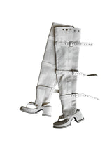 1203 Multiway Buckle Thigh-High Flip-flop Boots