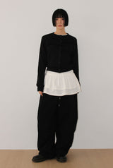 FRILL RIB KNIT CARDIGAN