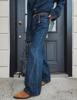 Herries Flare Raw Denim Pants