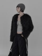 Coteo Crop Fur Jacket