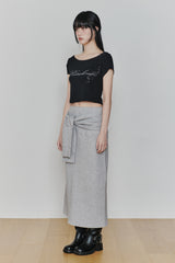 ペタラインレースTEE black