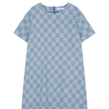 Denim Check One Piece Blue