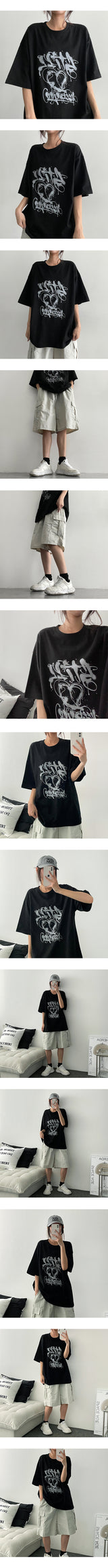 T.Will ハート半袖Tシャツ