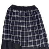 ノンフェイドチェックレイヤードデニムパンツ