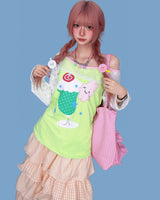 メロン ソーダワイド ロング Tシャツ