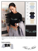 クロップドシグネチャーTシャツ