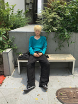 オーブ ベルテッド リネン カーブ パンツ 2C