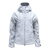 BIKER SHIRRING JACKET . CLEAR GRAY
