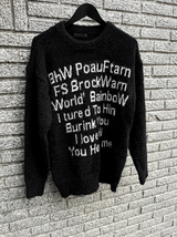 Angora mohair lettering knitwear