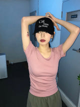 Cat Save The World ボールキャップ (Black)