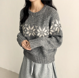 Eve High Quality Nordic Snowflake Round Knit