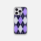 ARGYLE BLUR CASE_PURPLE (silver epoxy)